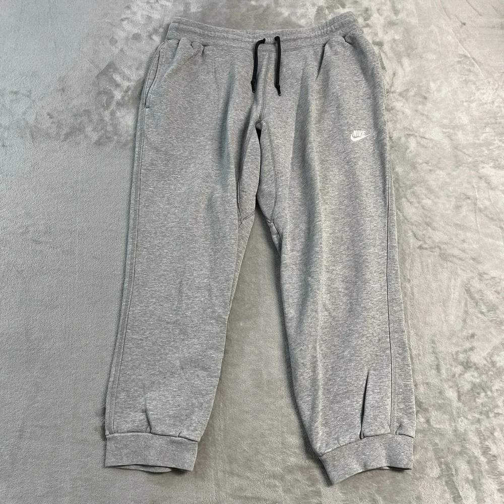 Nike Cuffed Fleece Baggy Relaxed Jogger Sweatpants Men's XL Gray Training Gym